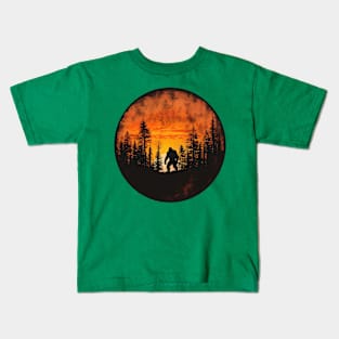 Bigfoot Silhouette 2 Kids T-Shirt